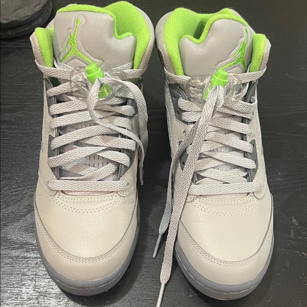 Nike Kids Sneakers in Gray and Neon Green